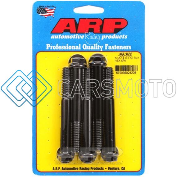 ARP 655-3500 7/16-14 X 3.500 HEX 1/2 WRENCHING BLACK OXIDE BOLTS