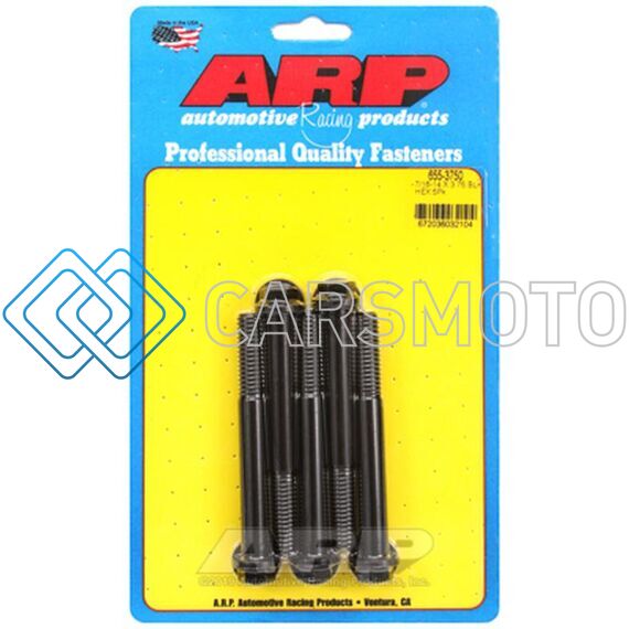 ARP 655-3750 7/16-14 X 3.750 HEX 1/2 WRENCHING BLACK OXIDE BOLTS