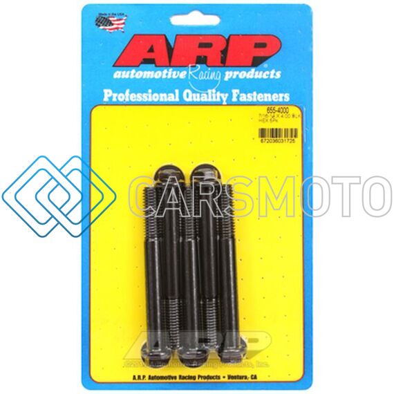 ARP 655-4000 7/16-14 X 4.000 HEX 1/2 WRENCHING BLACK OXIDE BOLTS