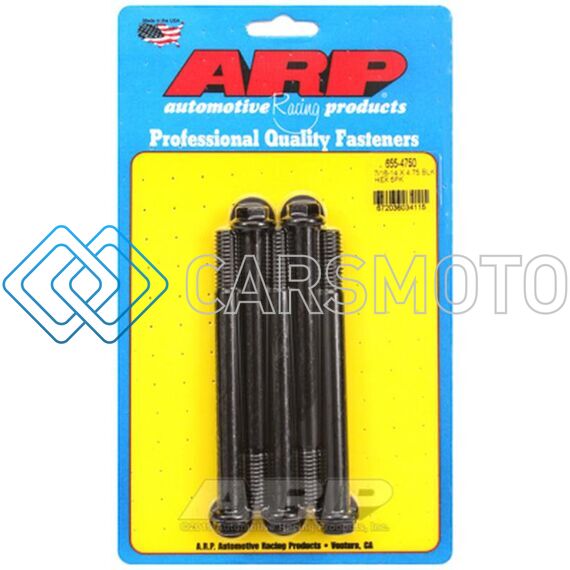ARP 655-4750 7/16-14 X 4.750 HEX 1/2 WRENCHING BLACK OXIDE BOLTS