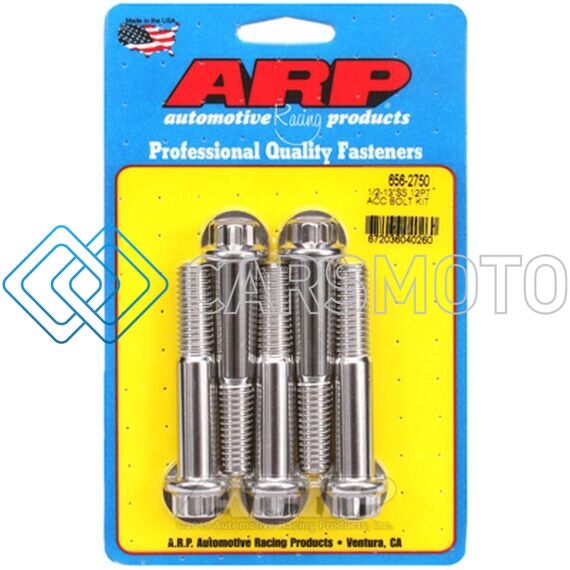 ARP 656-2750 1/2-13 IN. THREAD, 2.75 IN STAINLESS STEEL 300 BOLTS - SET OF 5