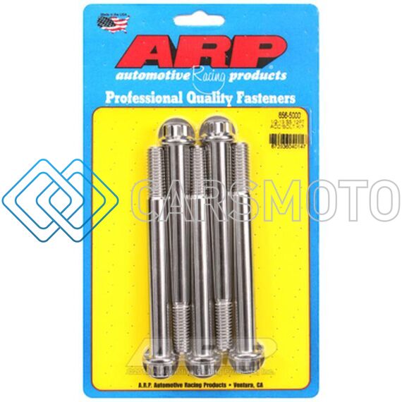 ARP 656-5000 1/2-13 IN. THREAD, 5.00 IN STAINLESS STEEL 300 BOLTS - SET OF 5