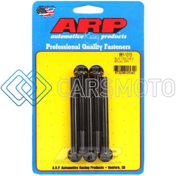 ARP 661-1013 M8 X 1.25 X 80 HEX BLACK OXIDE BOLTS
