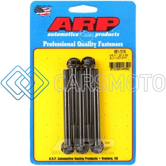 ARP 661-1018 M8 X 1.25 X 85 HEX BLACK OXIDE BOLTS