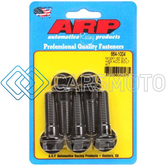 ARP 664-1004 M12 X 1.50 X 40 HEX BLACK OXIDE BOLTS