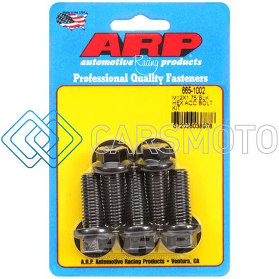 ARP 665-1002 M12 X 1.75 X 30 HEX BLACK OXIDE BOLTS