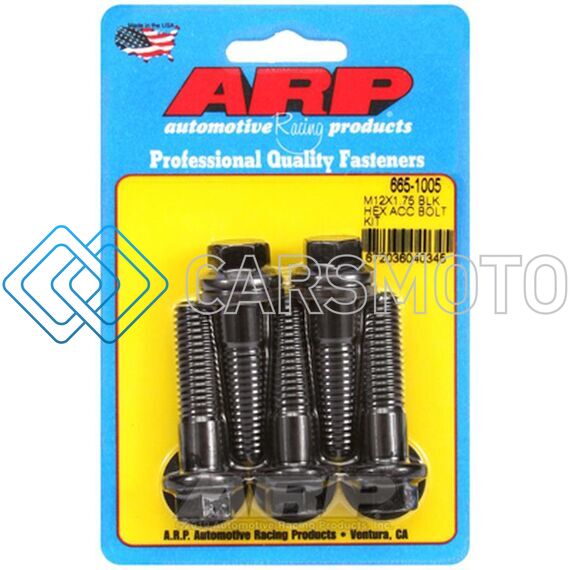 ARP 665-1005 M12 X 1.75 X 45 HEX BLACK OXIDE BOLTS
