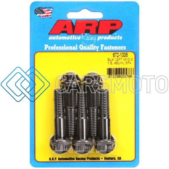 ARP 672-1006 M10 X 1.50 X 45 12PT BLACK OXIDE BOLTS