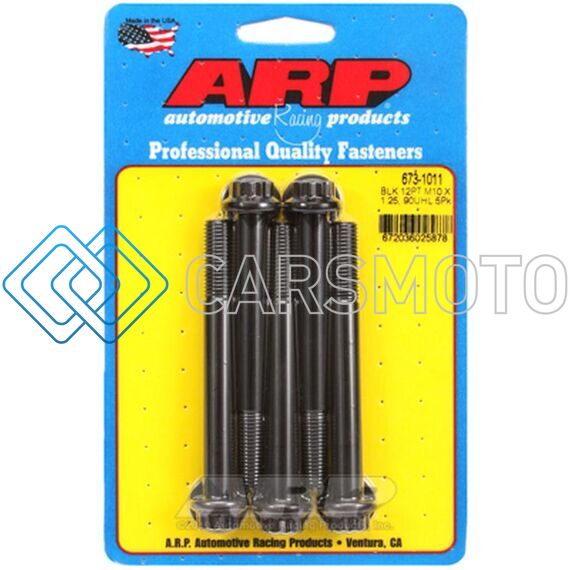 ARP 673-1011 M10 X 1.25 X 90  12PT BLACK OXIDE BOLTS