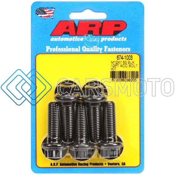 ARP 674-1003 M12 X 1.50 X 35 12PT BLACK OXIDE BOLTS