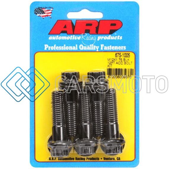 ARP 675-1005 M12 X 1.75 X 45 12PT BLACK OXIDE BOLTS