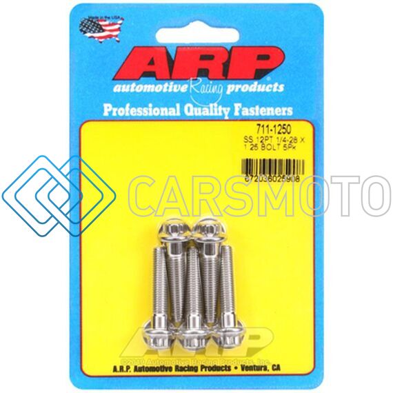 ARP 711-1250 1/4-28 X 1.250 12PT SS BOLTS