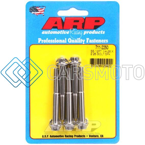 ARP 711-2250 1/4-28 X 2.250 12PT SS BOLTS