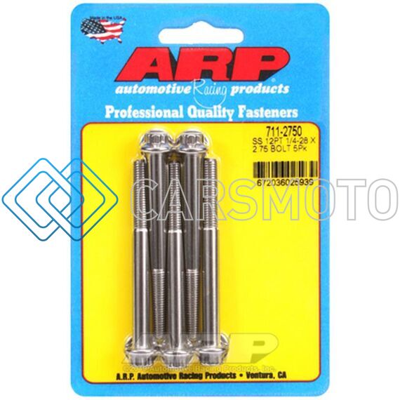ARP 711-2750 1/4-28 X 2.750 12PT SS BOLTS