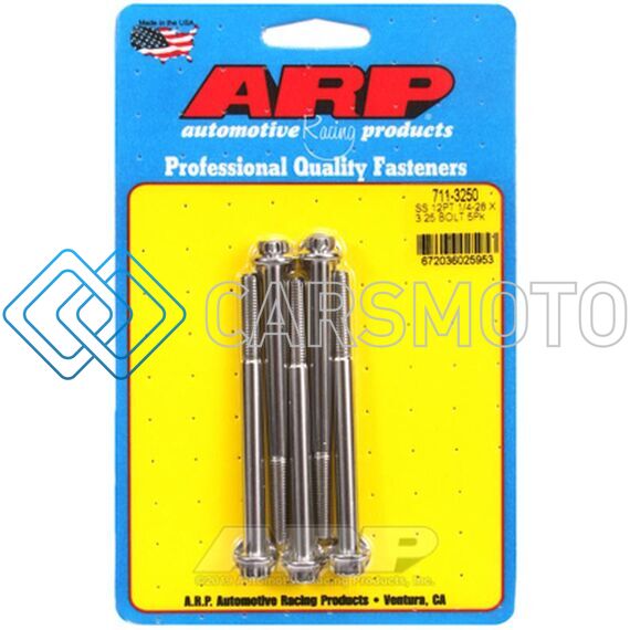 ARP 711-3250 1/4-28 X 3.250 12PT SS BOLTS