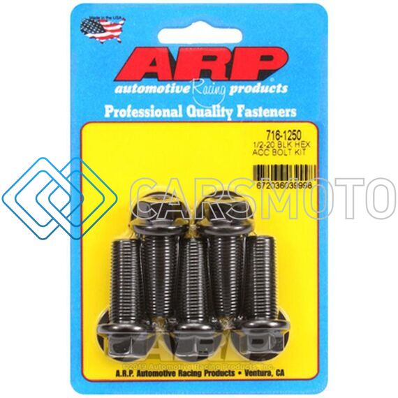 ARP 716-1250 1/2-20 X 1.25  HEX BLACK OXIDE BOLTS (5/PKG)