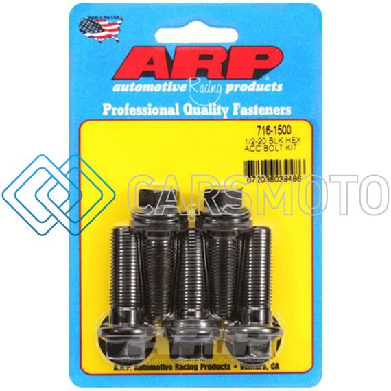 ARP 716-1500 1/2-20 X 1.500 HEX BLACK OXIDE BOLTS