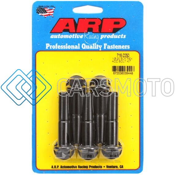 ARP 716-2250 1/2-20 IN. THREAD, 2.25 IN 8740 CHROMOLY BOLTS - SET OF 5
