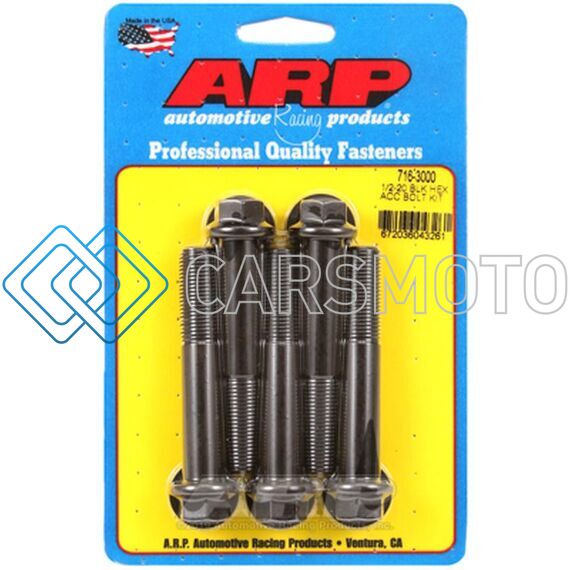 ARP 716-3000 1/2-20 X 3.000 HEX BLACK OXIDE BOLTS