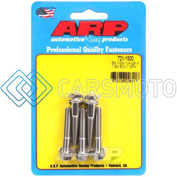 ARP 721-1500 1/4-28 X 1.500 HEX SS BOLTS