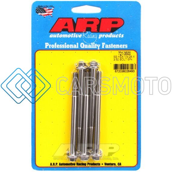 ARP 721-3500 1/4-28 X 3.500 HEX SS BOLTS