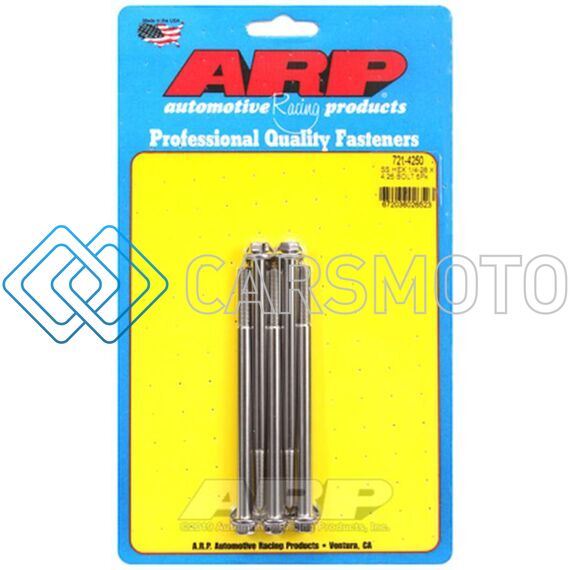 ARP 721-4250 1/4-28 X 4.250 HEX SS BOLTS