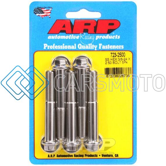 ARP 723-2500 3/8-24 X 2.500 HEX SS BOLTS