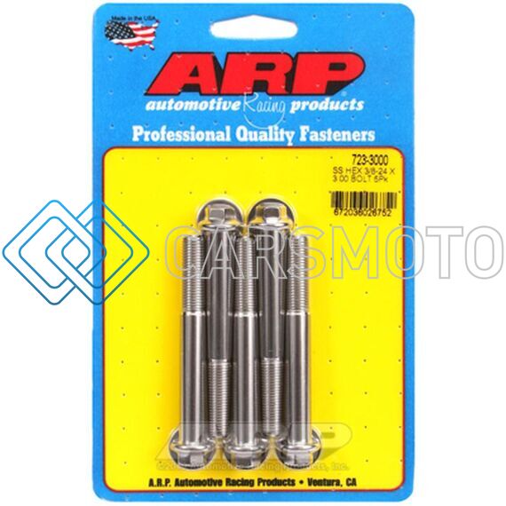 ARP 723-3000 3/8-24 X 3.000 HEX SS BOLTS