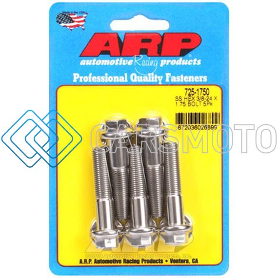 ARP 725-1750 3/8-24 X 1.750 HEX 7/16 WRENCHING SS BOLTS