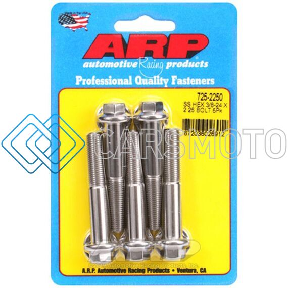 ARP 725-2250 3/8-24 X 2.250 HEX 7/16 WRENCHING SS BOLTS