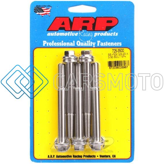 ARP 725-3500 3/8-24 X 3.500 HEX 7/16 WRENCHING SS BOLTS