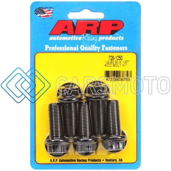 ARP 726-1250 1/2-20 X 1.250 12PT BLACK OXIDE BOLTS
