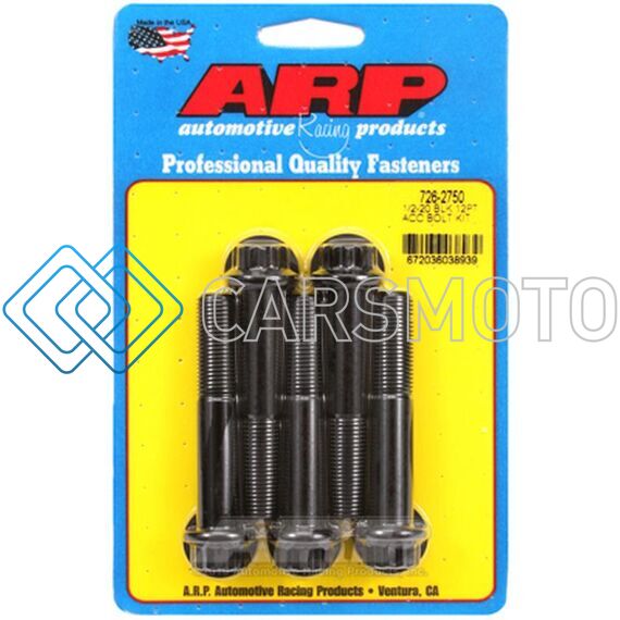 ARP 726-2750 1/2-20 IN. THREAD, 2.75 IN 8740 CHROMOLY BOLTS - SET OF 5