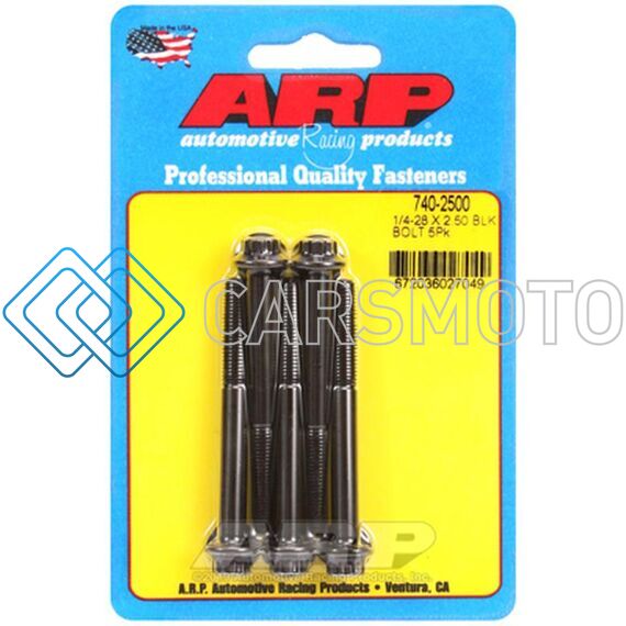 ARP 740-2500 1/4-28 X 2.500 12PT BLACK OXIDE BOLTS