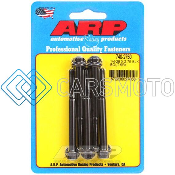 ARP 740-2750 1/4-28 X 2.750 12PT BLACK OXIDE BOLTS