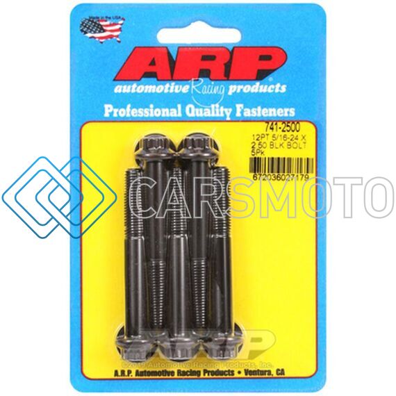 ARP 741-2500 5/16IN - 24 X 2.500IN 12PT BLACK OXIDE BOLTS (5/PKG)