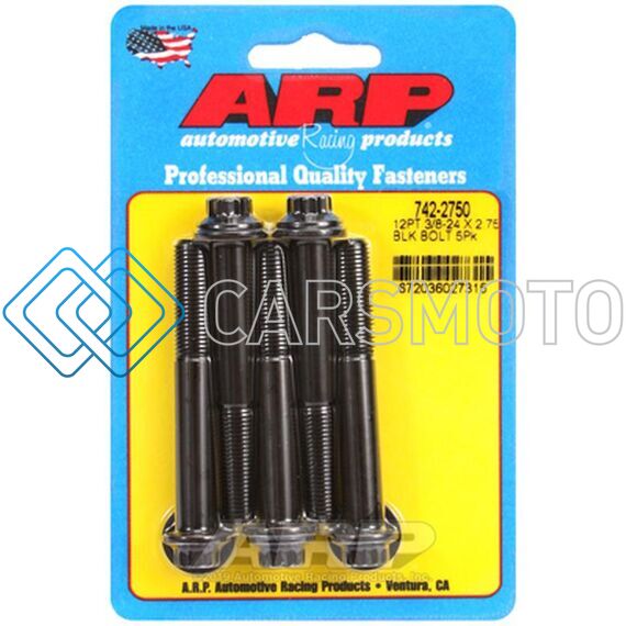 ARP 742-2750 3/8-24 X 2.750 12PT BLACK OXIDE BOLTS