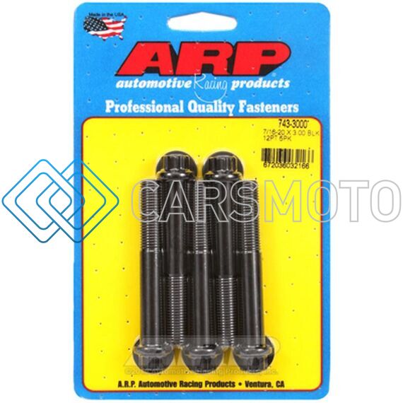 ARP 743-3000 7/16-20 X 3.000 12PT BLACK OXIDE BOLTS