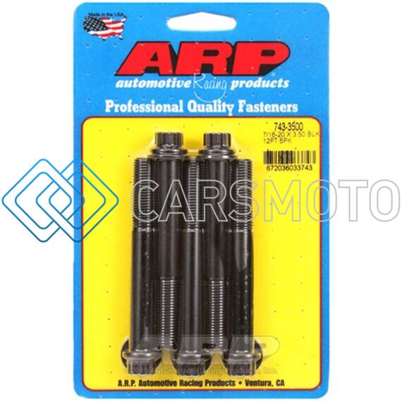 ARP 743-3500 7/16-20 X 3.500 12PT BLACK OXIDE BOLTS