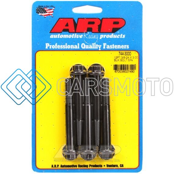 ARP 744-3000 3/8-24 X 3.000 12PT 7/16 WRENCHING BLACK OXIDE BOLTS