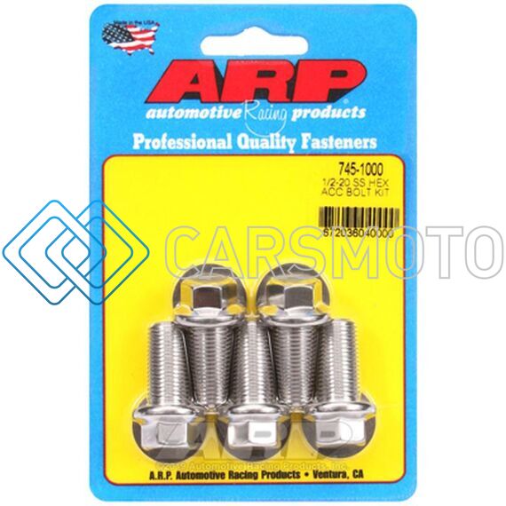 ARP 745-1000 1/2-20 X 1.000 HEX SS BOLTS