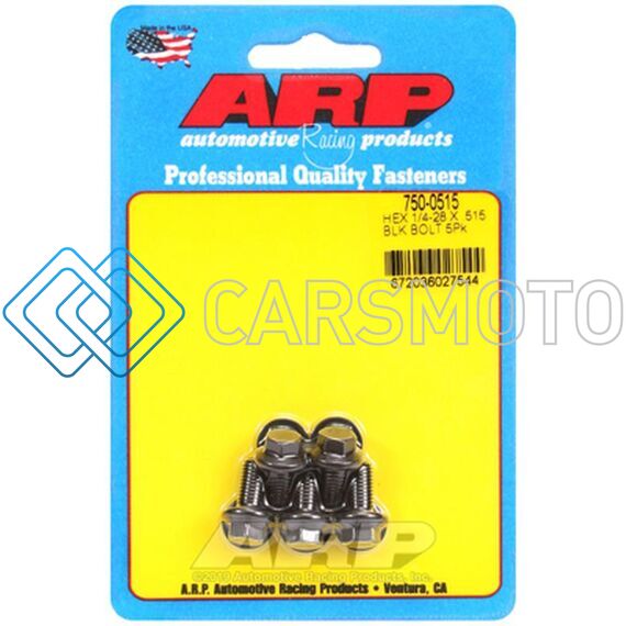 ARP 750-0515 1/4-28 X .515 HEX BLACK OXIDE BOLTS