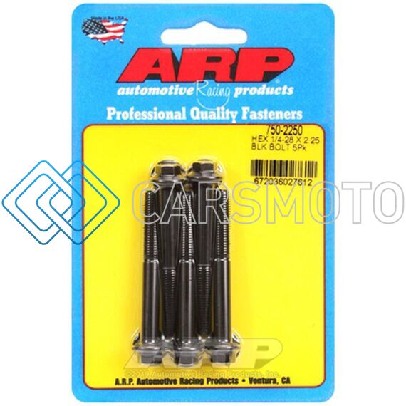 ARP 750-2250 1/4-28 X 2.250 HEX BLACK OXIDE BOLTS