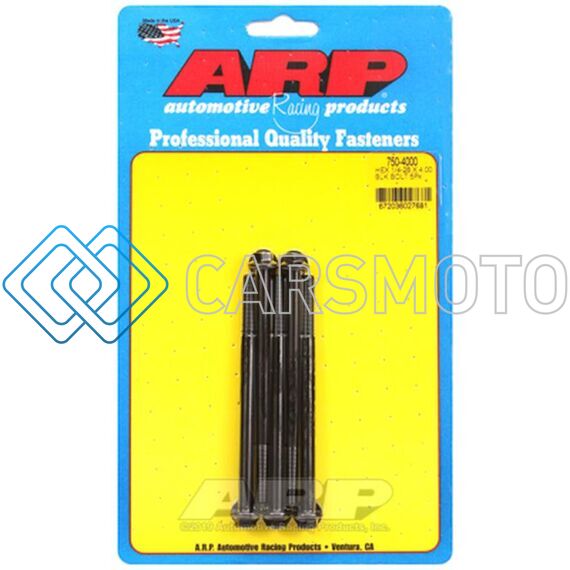 ARP 750-4000 1/4-28 X 4.000 HEX BLACK OXIDE BOLTS