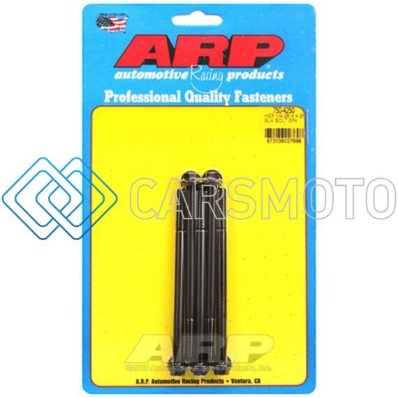 ARP 750-4250 1/4-28 X 4.250 HEX BLACK OXIDE BOLTS