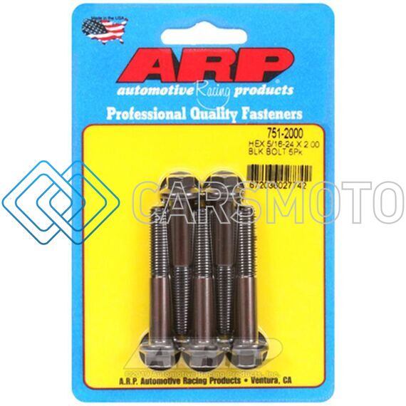 ARP 751-2000 5/16-24 X 2.000 HEX BLACK OXIDE BOLTS