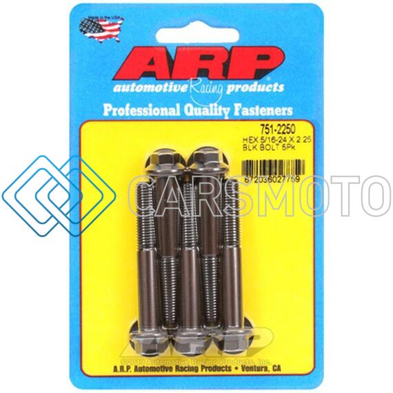 ARP 751-2250 5/16-24 IN. RH THREAD, 2.250 IN HEX HEAD BOLTS - SET OF 5