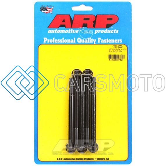 ARP 751-4000 5/16-24 X 4.000 HEX BLACK OXIDE BOLTS