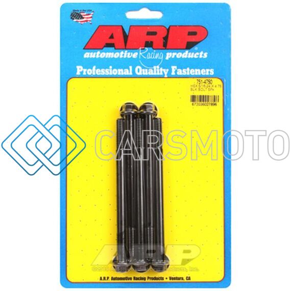 ARP 751-4750 5/16-24 X 4.750 HEX BLACK OXIDE BOLTS