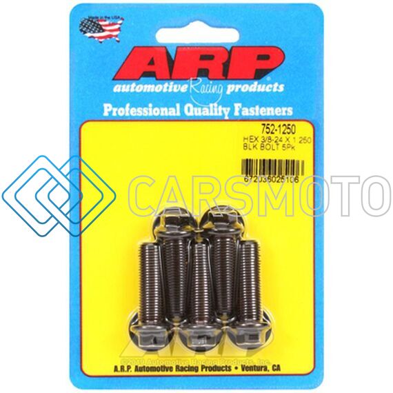 ARP 752-1250 3/8-24 X 1.250 HEX BLACK OXIDE BOLTS